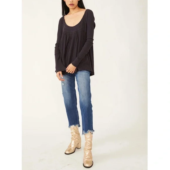 🎉LAST CHANCE🎉 NWT Free People It's Always You Top / Black - Picture 2 of 7